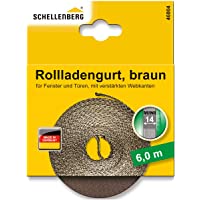 Schellenberg 46004 - Correa de persiana (14 mm- 6 m)- color marrón